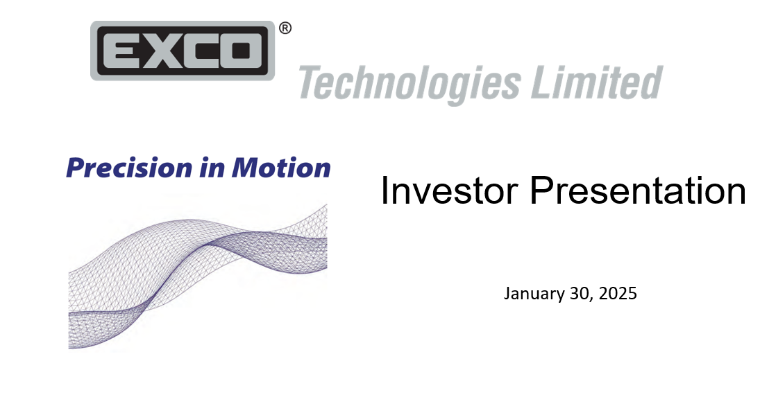 Investor Presentation Cover